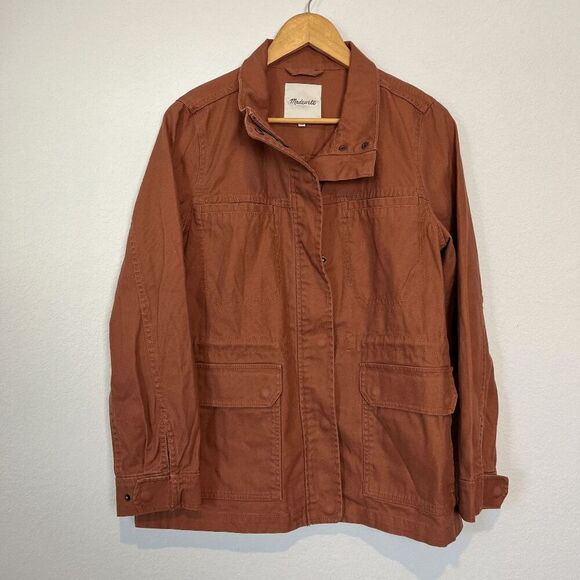 Madewell Warm Umber Rust Dispatch Utility Military Jacket Women's Size Medium - Picture 2 of 7
